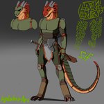 1:1 anthro armor armored_body armored_boots armored_gloves axe aydaharart claws dragon dragonborn_(dnd) dungeons_and_dragons green_armor green_eyes grey_horn hasbro hi_res horn long_tail male melee_weapon model_sheet mythological_creature mythological_scalie mythology red_body red_skin scalie sif(aydaharart) solo sword tail weapon wizards_of_the_coast