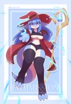 anthro clothing coat dragon female hair hat headgear headwear hi_res long_hair looking_at_viewer magic_wand mythological_creature mythological_scalie mythology scalie siedorran solo tail thick_thighs tight_clothing topwear wizard_hat