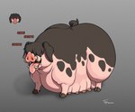 domestic_pig female feral floppy_ears hooves mammal nipples quadruped solo suid suina sus_(pig) teats toby_art tongue tongue_out