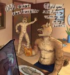 age_difference alcohol angry anthro applying_chastity_device balls beer beverage chastity_cage chastity_cage_only chastity_device chastity_device_only chastity_key clothed clothing detailed_background dialogue duo english_text father_(lore) father_and_child_(lore) father_and_son_(lore) felid feline food forced forced_chastity fruit genitals hi_res lemon lock lynx male mammal masturbation_denial nipples nude orgasm_denial padlock parent_(lore) parent_and_child_(lore) parent_and_son_(lore) partially_clothed penis plant rozgi sex_denial sharp_teeth shirtless son_(lore) teeth teeth_showing text translucent translucent_chastity_cage waking_up_in_chastity yelling