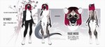 2019 absurd_res anthro arm_tuft barefoot black_bottomwear black_claws black_clothing black_jacket black_pants black_topwear bottomwear brown_body brown_fur butt claws clothed clothing english_text eyelashes fangs feet female fur genitals gradient_fur grey_nose grey_pawpads hair hi_res humanoid_genitalia humanoid_pussy hybrid hyena jacket looking_at_viewer mammal model_sheet nude open_clothing open_jacket open_topwear pants pawpads pussy red_eyes red_hair scalie shoulder_tuft solo spots spotted_arms spotted_butt spotted_legs teeth text topwear tuft unknowhiter white_body white_clothing white_fur white_topwear