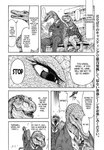 comic dialogue digital_media_(artwork) dinosaur female feral hi_res japanese_text kobori_makoto monochrome prehistoric_species reptile right_to_left scalie screentone solo teeth text theropod tomboy translated tyrannosaurid tyrannosauroid tyrannosaurus tyrannosaurus_rex