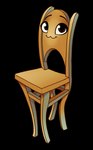 2016 :3 alpha_channel animate_inanimate black_eyebrows brown_body brown_eyes chair chair_(leda456) colored digital_drawing_(artwork) digital_media_(artwork) eyebrows eyelashes female furniture leda456 living_furniture not_furry quadruped shaded simple_background smile solo standing transparent_background wood wood_chair wood_furniture