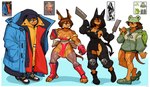 2022 5_fingers 5_toes absurd_res anthro apron backpack boots bottomwear breasts brown_body brown_fur brown_hair canid canine canis ceehaz cleavage cleaver clothed clothing coat cosplay dobermann dog_knight_rpg domestic_dog dorohedoro feet female fingerless_gloves fingers footwear frog_hat fully_clothed fur gloves hair handwear hi_res hood hoodie humanoid_feet humanoid_hands mammal muscular muscular_female nikaido_(dorohedoro) orange_eyes pawpads pinscher plantigrade rory_(ceehaz) shoes shorts side_boob sneakers solo taiga_(shyning_fingah) toes topwear