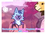 ambiguous_gender anthro belly blue_body blue_fur blue_hair canid canine cheek_tuft chest_tuft comic dialogue duo facial_tuft felid fox fur group hair humor lion luckfoxo33 male mammal meme pantherine pink_background simple_background size_difference speech_bubble tatum_koenig text tolng trans_(lore) trans_man_(lore) trans_woman_(lore) tuft white_belly