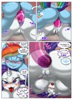 absurd_res ahegao anthro anthrofied anus blue_body breasts comic dialogue dildo do!_games english_text equid equine female female/female female_penetrated female_penetrating female_penetrating_female friendship_is_magic genitals hasbro heart_eyes heart_symbol hi_res horn looking_pleasured mammal my_little_pony mythological_creature mythological_equine mythology penetration profanity pussy rainbow_dash_(mlp) rarity_(mlp) sex sex_toy strapon strapon_in_ass strapon_sex text toying_partner unicorn white_body