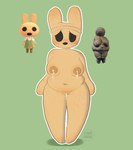 animal_crossing animate_inanimate anthro areola big_breasts black_eyes bodily_fluids breasts brown_areola brown_nipples coco_(animal_crossing) cum cum_in_pussy cum_inside cyberfaerie empty_eyes featureless_feet featureless_hands feet female front_view genital_fluids genitals green_background gyroid hi_res lactating lagomorph leaking_cum leporid looking_at_viewer mammal milk navel nintendo nipples open_mouth pussy rabbit simple_background slightly_chubby solo tan_body thick_thighs venus_of_willendorf wide_hips