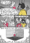 2023 absurd_res anthro beauchamp_(halcyon) clothed clothing comic dialogue digital_media_(artwork) duo english_text fur hair halcyon_(series) herba_(halcyon) hi_res humor lagomorph leporid lost_andsafe male mammal monochrome mouse murid murine nervous rabbit rodent simple_background text uniform whiskers