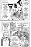 2018 anthro cheetah clothed clothing comic common_hippopotamus daigaijin dialogue duo ellipsis english_text felid feline female fur furryfight_chronicles hair hi_res hippopotamid inside male mammal monochrome necktie nyarai_(furryfight_chronicles) speech_bubble text