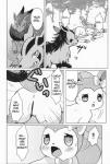 anus blush comic dialogue eeveelution english_text female feral forest fur generation_3_pokemon generation_5_pokemon generation_6_pokemon genitals greyscale group hi_res kemoribbon male mightyena monochrome nintendo open_mouth paws plant pokemon pokemon_(species) pussy ribbons sylveon text translated tree zoroark