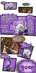 1:2 2018 anthro biped canid cobalt_(tatsuchan18) collar comic detailed_background dialogue english_text fur group hair hi_res male mammal open_mouth spade_(tatsuchan18) speech_bubble standing tatsuchan18 text trio