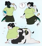 Rating: e
ID: 5268660
Date: 2024-12-27 00:19:36 -0500
Status: active
Score: 94
2024 absurd_res anthro artist_collaboration aucherr avian belly big_belly big_breasts bird black_body black_bottomwear black_clothing black_feathers black_fur black_hair black_pants blue_body blue_feathers bottomwear bovid bovine breasts cattle clothing corvid corvus_(genus) cow_transformation crow dropping_object eating feathers female female_anthro fur green_body green_clothing green_feathers green_shirt green_topwear hair heart_symbol hi_res horn huge_belly mammal obese oscine overweight overweight_female pants passerine petra_(gemsenpia) purple_eyes shirt simple_background solo species_transformation tail tail_tuft topwear transformation tuft valerayu weight_gain white_body white_feathers white_fur post #5268660
