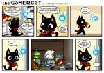 ambiguous_gender comic domestic_cat english_text felid feline felis gamercat_(character) glitch_(the_gamercat) grid_layout mammal navi nintendo ocarina_of_time samantha_whitten six_frame_image text the_gamercat the_legend_of_zelda url