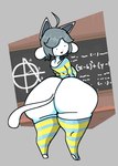 Rating: q
ID: 5225073
Date: 2024-12-05 17:22:57 -0500
Status: active
Score: 54
4_ears 4four44 :3 anthro big_butt black_eyes black_nose blush blush_lines bottomless butt canid canine canis chalkboard clothed clothing domestic_cat domestic_dog eyebrows felid feline felis female grey_hair grey_inner_ear hair huge_butt hybrid legwear long_tail looking_at_viewer looking_back looking_back_at_viewer mammal math monster multi_ear open_mouth pattern_clothing rear_view shirt short_hair solo striped_clothing stripes tail tem temmie_(undertale) thigh_highs topwear undertale undertale_(series) white_ears white_tail post #5225073