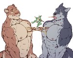 Rating: q
ID: 3045781
Date: 2021-11-27 03:49:06 -0500
Status: active
Score: 98
2021 5:4 abs anthro balancing barazoku big_muscles blep bridge candy canid canine canis chocolate clothing dessert eye_contact eyebrows felid flexing food food_fetish food_in_mouth food_play fur group hi_res holding_candy holding_food holding_object jacketbear lizard looking_at_another male mammal micro muscular muscular_anthro muscular_male narrowed_eyes navel nipples nude pecs pocky pocky_and_pretz_day reptile scalie simple_background smile standing thong tongue tongue_out trio tuft underwear walking white_background wolf post #3045781