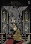 absurd_res altar anthro baro't_saya beads candle candlelight canid canine church detailed_background female filipiniana filipino hi_res light looking_back mammal prayer_beads rosary solo unnamed_character veil w0lfi