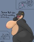 4:5 anthro areola belly belly_overhang belly_rolls big_breasts big_butt breasts butt comic continuity_(artist) crocodile crocodilian digital_drawing_(artwork) digital_media_(artwork) duo english_text female hi_res huge_breasts huge_butt inverted_nipples male mature_anthro mature_female mother_(lore) mother_and_child_(lore) mother_and_son_(lore) multicolored_sclera nipples non-mammal_breasts non-mammal_nipples nude obese obese_female overweight overweight_anthro overweight_female parent_(lore) parent_and_child_(lore) parent_and_son_(lore) reptile sagging_breasts scalie slightly_chubby slightly_chubby_female son_(lore) suggestive_pose text thick_thighs