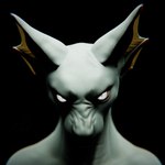 1:1 3d_(artwork) angry anthro black_background digital_media_(artwork) grey_eyes hi_res looking_at_viewer multi_ear portrait screelee simple_background