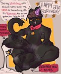 Rating: e
ID: 5372961
Date: 2025-02-14 17:04:50 -0500
Status: active
Score: 90
2025 anthro arrow_sign balls bedroom_eyes bell bell_collar big_balls big_penis birthday black_body black_ears black_eyes black_fur black_nose black_tail bodily_fluids brown_hair clothing collar cum cum_pool digital_media_(artwork) domestic_cat english_text fangs felid feline felis fur genital_fluids genitals hair half-closed_eyes hand_on_leg hand_on_own_leg hand_on_own_penis hand_on_penis hat headgear headwear hi_res huge_balls huge_penis looking_at_viewer male mammal musk musk_clouds narrowed_eyes party_hat penis precum red_collar seductive sharp_teeth sitting solo sparkles speech_bubble star sushi_(sushiamazing) sushiamazing tail teeth text tongue vein veiny_penis yellow_sclera post #5372961