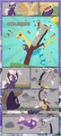 absurd_res anthro band-aid band-aid_on_face band-aid_on_nose bandage bandage_on_face bandage_on_nose black_border border box canterlot canterlot_castle chimera confetti container crystal crystal_necklace cutie_mark dialogue discord_(mlp) draconequus duo ears_up earth_pony english_text equid equine estories eyelashes eyes_closed fangirling female feral floating friendship_is_magic frown gift gift_bow gift_box gift_tag gift_wrapped glowing happy hasbro hi_res horse jewelry levitating magic male mammal my_little_pony necklace open_mouth orange_eyes orb pony spread_wings surprise surprised_expression text wide_eyed wildheart_(estories) wings