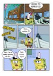 anthro burger cephalopod coleoid comic detailed_background dialogue duo english_text flower flower_cloud_(spongebob) food hi_res krabby_patty lettuce male marine meat mollusk nickelodeon octopodiform octopus on_model pancaketiffy plant sea_sponge speech_bubble spongebob_squarepants spongebob_squarepants_(character) squidward_tentacles text the_krusty_krab toony vegetable