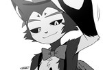 Rating: s
ID: 5606451
Date: 2025-05-29 07:38:01 -0400
Status: active
Score: 5
anthro bust_portrait clothing demon domestic_cat enaic31 feathered_wings feathers felid feline felis first_person_view greyscale hat hazbin_hotel headgear headpat headwear hi_res husk_(hazbin_hotel) male mammal monochrome portrait solo wings post #5606451