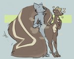 Rating: e
ID: 5604481
Date: 2025-05-28 13:05:20 -0400
Status: active
Score: 28
animal_genitalia anthro balls big_tail blue_background brown_body brown_fur duo flirting fully_sheathed fur genitals green_background hand_on_chest heart_symbol huge_tail male male/male mammal mephitid musk musk_clouds musky_body seductive sheath simple_background skunk smelly stink_fumes tail tail_around_partner tan_body tan_fur thick_thighs vanilla_(vanillayote) vanillayote post #5604481