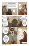 2017 canid canine clothed clothing comic computer dialogue douglas_kim electronics english_text felid flower_pot fox headphones hi_res jacket laptop ludwig_(kimmykun) male mammal nathan_(kimmykun) pantherine pen purple_eyes reading text therapy tiger topwear url writing_text