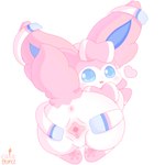 1:1 anus big_ears blue_eyes blush cakebufu canid canine clitoral_hood clitoris eeveelution female feral generation_6_pokemon genitals hi_res humanoid_genitalia humanoid_genitalia_on_feral humanoid_pussy humanoid_pussy_on_feral mammal nintendo pink_nose pink_tail pokemon pokemon_(species) pussy solo sylveon tail urethra white_body