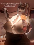 3d_(artwork) 5_fingers absurd_res anthro areola big_breasts black_areola black_nipples blender_(artwork) breasts canid canine clothing dark_body dark_nipples detailed_background digital_media_(artwork) english_text eyewear female fingers fur glasses hair hi_res hilwu huge_breasts long_hair looking_at_viewer mammal nipples office open_mouth orilas overweight overweight_anthro puffy_nipples slightly_chubby solo text thick_thighs translucent translucent_clothing wide_hips