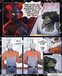 absurd_res angry anthro belt buckle comic dialogue duo ellipsis female hi_res humanoid male necktie netardado red_eyes teacher text ultraman_ace whiteboard yellow_sclera