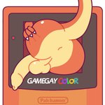 1:1 2023 anthro anus artist_name backsack balls big_balls big_butt big_penis bubble_butt butt butt_focus charizard claws console electronics english_text erection faceless_character faceless_male foreskin game_boy_color game_boy_family game_console generation_1_pokemon genitals hand_on_butt hand_on_own_butt handheld_console hi_res humanoid_genitalia humanoid_penis long_penis male nintendo non-mammal_balls non-mammal_foreskin palchamon parody penis penis_backwards perineum pokemon pokemon_(species) presenting presenting_anus presenting_balls presenting_hindquarters presenting_penis simple_background solo spread_butt spreading tail take_your_pick text unretracted_foreskin white_background