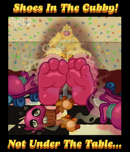 Rating: q
ID: 5683229
Date: 2025-07-03 01:08:50 -0400
Status: active
Score: 10
3_toes absurd_res ambiguous_gender animate_inanimate anthro avian barefoot beak bib bird blarf022 blush chicken cupcake_(fnaf) duo embarrassed english_text feathers feet female five_nights_at_freddy's five_nights_at_freddy's:_secret_of_the_mimic five_nights_at_freddy's:_security_breach food food_creature foot_focus galliform gallus_(genus) hi_res musk party_time_chica_(fnaf) phasianid quad_skates roller_skates scottgames shoes_removed sitting sitting_on_stool smelly smelly_feet smelly_shoes soles steel_wool_studios stink_fumes tablecloth text toes under_table x-ray_view yellow_body yellow_feathers post #5683229