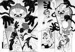 alolan_form alolan_raichu alternate_version_at_source ambiguous_gender arms_tied bound cofagrigus comic fainted female generation_5_pokemon generation_7_pokemon group human japanese_text legs_tied mammal monochrome nintendo pokeball pokemon pokemon_(species) regional_form_(pokemon) spiral_eyes text translated winte