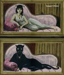 Rating: s
ID: 5629664
Date: 2025-06-08 20:12:20 -0400
Status: active
Score: 14
after_transformation before_and_after black_body black_fur black_hair clothed clothing curtains disney disney_parks dress felid female feral flower fur furniture ghost hair human inside jewelry lady_hephaestia long_hair looking_at_viewer mammal marc_davis necklace necklace_only nude official_art pantherine pillow plant portrait pose reclining sofa solo spirit the_haunted_mansion thick_thighs transformation watermark whiskers post #5629664