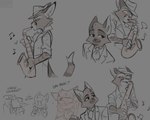 Rating: s
ID: 5518921
Date: 2025-04-20 23:07:59 -0400
Status: active
Score: 24
2023 alcohol anthro arties_sauce_(artist) beverage blush bodily_fluids clothing digital_drawing_(artwork) digital_media_(artwork) directional_arrow domestic_cat dorian_zibowski duo english_text eye_contact felid feline felis fluffy fluffy_chest grey_background hat headgear headwear hi_res lackadaisy looking_at_another male male/male mammal musical_instrument musical_note musical_symbol necktie one_eye_closed playing_music saxophone sedgewick_sable simple_background simple_coloring sketch smile suit sweat symbol text wind_instrument wink woodwind_instrument post #5518921