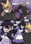 Rating: s
ID: 5478078
Date: 2025-04-02 19:09:23 -0400
Status: active
Score: 11
animal_humanoid blonde_hair blue_eyes clawed_hands clothing comic cute_fangs dark_hair dialogue digital_media_(artwork) duo english_text fangs female gesture hair hand_gesture head_wings hi_res humanoid inside male male/female monster_girl_(genre) open_mouth pointing purple_eyes shriekingmagpie simple_background tail teeth text unusual_wing_placement winged_humanoid wings post #5478078