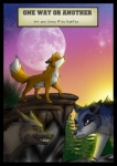 ambiguous_gender canid canine canis comic detailed_background dipstick_tail dubius feral fox group kesh_(ruki) mammal markings moon nature outside quadruped rukifox scar sky tail tail_markings watermark wolf