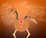 2024 2_heads anus avian backsash beak bird blush brown_body butt dialogue digital_media_(artwork) do_&_du_(backsash) doduo english_text female feral fur generation_1_pokemon genitals hair heart_eyes heart_symbol hi_res looking_at_viewer looking_back mammal multi_head nintendo nude open_mouth pokemon pokemon_(species) presenting presenting_hindquarters pussy simple_background smile solo speech_bubble text