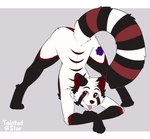 ailurid anthro ass_up biped black_body black_fur blush ester_(theoneester) fur jack-o'_pose looking_at_viewer male mammal pose red_body red_fur red_panda solo taintedstar tongue tongue_out white_body white_fur