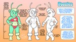 16:9 2021 ambiguous_gender antennae_(anatomy) armband bikini bikini_bottom chris_sutor clothed clothing english_text foozle heart_cutout hi_res model_sheet nude solo species_sheet swimwear tail tail_tuft text tuft two-piece_swimsuit widescreen