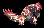 alpha_channel ambiguous_gender feral generation_6_pokemon hi_res ken_sugimori legendary_pokemon nintendo official_art pokemon pokemon_(species) primal_groudon primal_reversion simple_background solo transparent_background