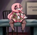 Rating: e
ID: 3222771
Date: 2022-03-13 22:44:41 -0400
Status: active
Score: 49
absurd_res aged_up anais_watterson anthro bedroom_eyes bent_legs big_ears big_head black_clothing black_panties black_underwear blush bodily_fluids bottomless bottomwear breasts buckteeth business_suit cartoon_network cel_shading chair cleavage cleavage_cutout clothed clothing clothing_around_one_leg collared_shirt cutout desk detailed_background dress_shirt dripping dripping_pussy drooling eyebrows eyelashes eyeshadow eyewear female footwear fur furniture genital_fluids genitals glasses glasses_off glistening glistening_eyelids glistening_eyes half-closed_eyes hi_res high_heels jacket lagomorph leggings legwear leporid licking licking_lips licking_own_lips lips lipstick long_ears looking_at_viewer makeup mammal midriff narrowed_eyes navel on_table open_bottomwear open_clothing open_mouth open_shirt open_topwear panties panties_around_one_leg panties_down partially_clothed pillothestar pink_body pink_fur plump_labia precum presenting presenting_vulva rabbit raised_bottomwear raised_clothing raised_skirt rolled_up_sleeves saliva saliva_drip saliva_on_tongue saliva_string seductive self_lick shaded shirt shoes short_stack sitting sitting_on_desk sitting_on_table size_difference skirt small_breasts small_nose smaller_female smile smiling_at_viewer solo spread_knees spread_legs spreading suit table teasing teeth the_amazing_world_of_gumball thick_eyebrows thick_lips thick_thighs thigh_highs tight_clothing tights tongue tongue_out toony topwear underwear underwear_around_one_leg underwear_down vaginal_fluids vulva wide_hips post #3222771