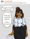Rating: s
ID: 5185007
Date: 2024-11-16 02:50:59 -0500
Status: active
Score: 20
2023 accessory anthro ask_blog biped black_body black_bottomwear black_clothing black_hair black_nose black_skirt bottomwear breasts canid canine canis canisfidelis clothed clothing countershade_face countershade_torso countershading dachshund dialogue domestic_dog english_text eyebrows eyewear female floppy_ears front_view glasses gloves_(marking) hair hair_accessory hair_bun hair_sticks half-closed_eyes hunting_dog looking_at_viewer mammal markings medium_breasts ms._haley_(canisfidelis) multicolored_body narrowed_eyes open_mouth shirt simple_background skirt solo speech_bubble standing tan_body tan_countershading tan_markings text tongue topwear two_tone_body user_avatar user_message white_clothing white_shirt white_topwear post #5185007