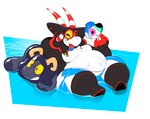 Rating: s
ID: 4871111
Date: 2024-06-22 15:50:00 -0400
Status: active
Score: 32
anthro belly big_belly boot_(artist) boots bovid caprine clothed clothing colored_tongue deity dialup_(synthradio) digital_media_(artwork) domestic_sheep duo food food_transformation footwear fur headgear horn jacob_sheep male mammal overweight overweight_anthro overweight_male partially_clothed pool pool_toy pooltoy_transformation popsicle rhombos sheep shoes simple_background smile solo stripes thick_thighs tongue tongue_out topless topless_anthro topless_male transformation water wide_hips yellow_eyes post #4871111