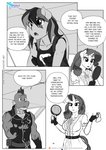 anthro anthrofied clothing comic dialogue dragon english_text equid equine female friendship_is_magic gun hand_mirror handgun hasbro hi_res horn mammal mirror monochrome my_little_pony mythological_creature mythological_equine mythological_scalie mythology pegasus pia-sama rainbow_dash_(mlp) ranged_weapon rarity_(mlp) scalie spike_(mlp) text unicorn weapon wings