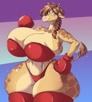 Rating: q
ID: 5519057
Date: 2025-04-21 00:20:29 -0400
Status: active
Score: 17
2022 anthro big_breasts bikini boxing_gloves breasts brown_hair clothing digital_media_(artwork) eyelashes female giraffe giraffid green_eyes hair hand_on_hip handwear hi_res huge_breasts huge_hips huge_thighs hyper hyper_breasts hyper_hips hyper_thighs legwear looking_aside mammal navel pip_(captain-latrios) solo spiralingstaircase swimwear thick_thighs thigh_highs tight_clothing two-piece_swimsuit wide_hips post #5519057
