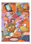 absurd_res alolan_form alolan_raichu anthro buizel clothed clothing comic comic_panel daydream desmond_(gralicbutter) dialogue duo electronics english_text generation_1_pokemon generation_4_pokemon generation_7_pokemon gralicbutter hat headgear headwear hi_res male male/male nintendo pancake_(gralicbutter) phone pokemon pokemon_(species) raichu regional_form_(pokemon) restaurant surfing text