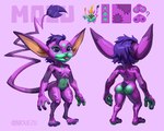 2024 3_fingers 3_toes breasts butt feet female fingers genitals gigantic goblin hair hi_res humanoid long_ears long_tail model_sheet motiga mouezu mozu_(gigantic) nipples nude purple_background purple_body purple_hair pussy simple_background solo tail thick_thighs toes tongue tongue_out