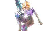 absurd_res anthro armor bodysuit clothed clothing deer eye_contact female fully_clothed gun hi_res looking_at_another looking_at_viewer mammal medic planetside_2 ranged_weapon shockwave98 sitting skinsuit solo tight_clothing vanu_sovereignty viira_lehtola weapon